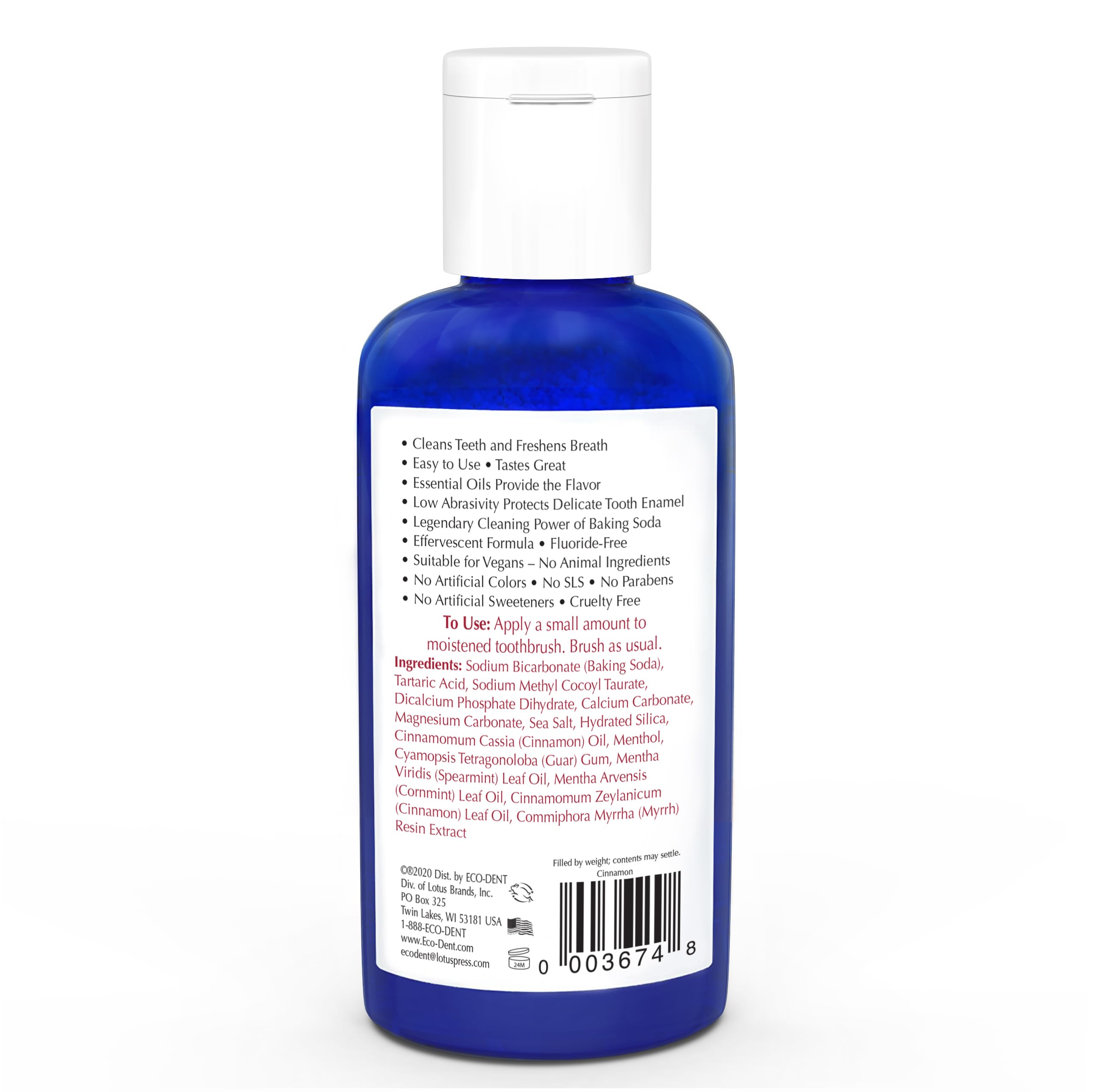 Foto 3 pulgar | Polvo De Dientes Eco-dent Dailycare Bicarbonato De Sodio Canela 60 Ml - Venta Internacional.