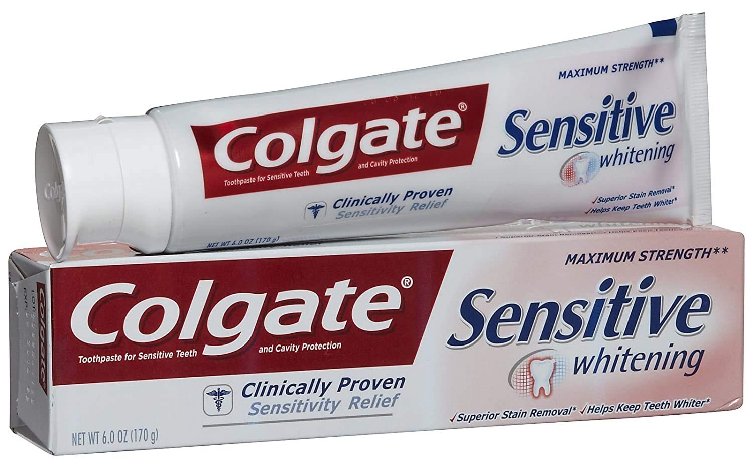 Pasta Dental Colgate Sensitive Maximum Strength Whitening 170 ml - Venta Internacional