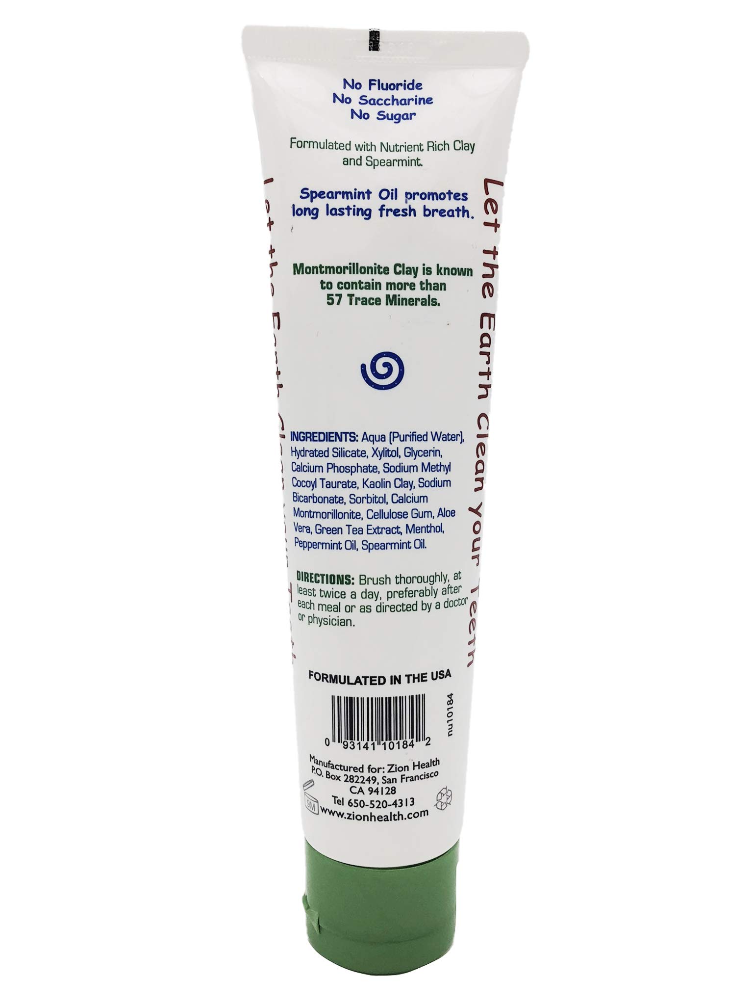 Foto 3 pulgar | Pasta De Dientes Zion Health Claybrite Con Xilitol 120 Ml Con Arcilla - Venta Internacional.