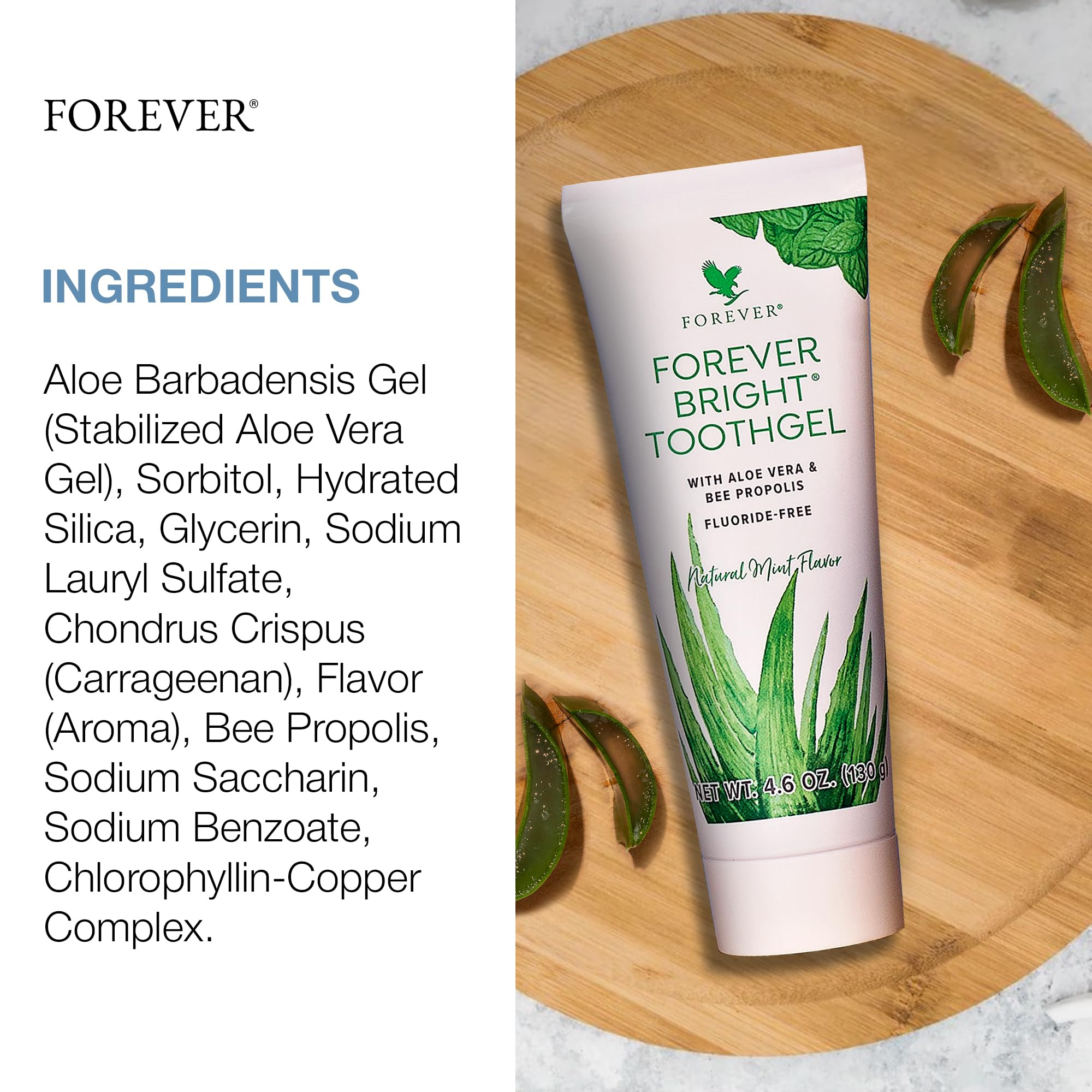 Foto 3 pulgar | Gel de Dientes Forever Living Bright con Aloe Vera sin Flúor 135 ml - Venta Internacional