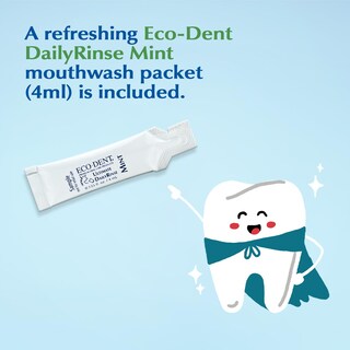 Foto 3 | Polvo De Dientes Eco-dent Dailycare Bicarbonato De Sodio Original Mint 60 Ml - Venta Internacional.