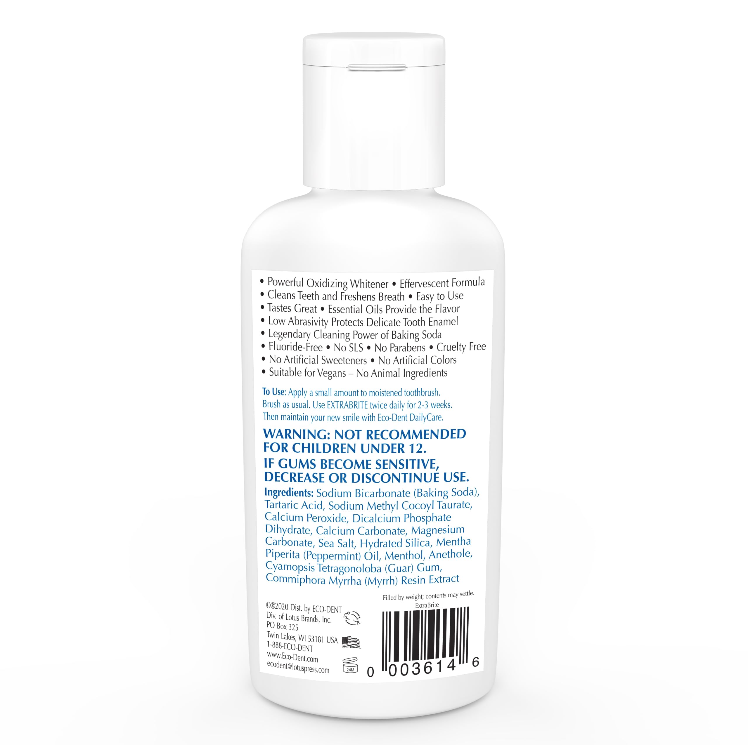 Foto 3 pulgar | Polvo De Dientes Eco-dent Extrabrite Con Bicarbonato De Sodio Y Menta  60 Ml  Paquete De 3 - Venta Internacional.