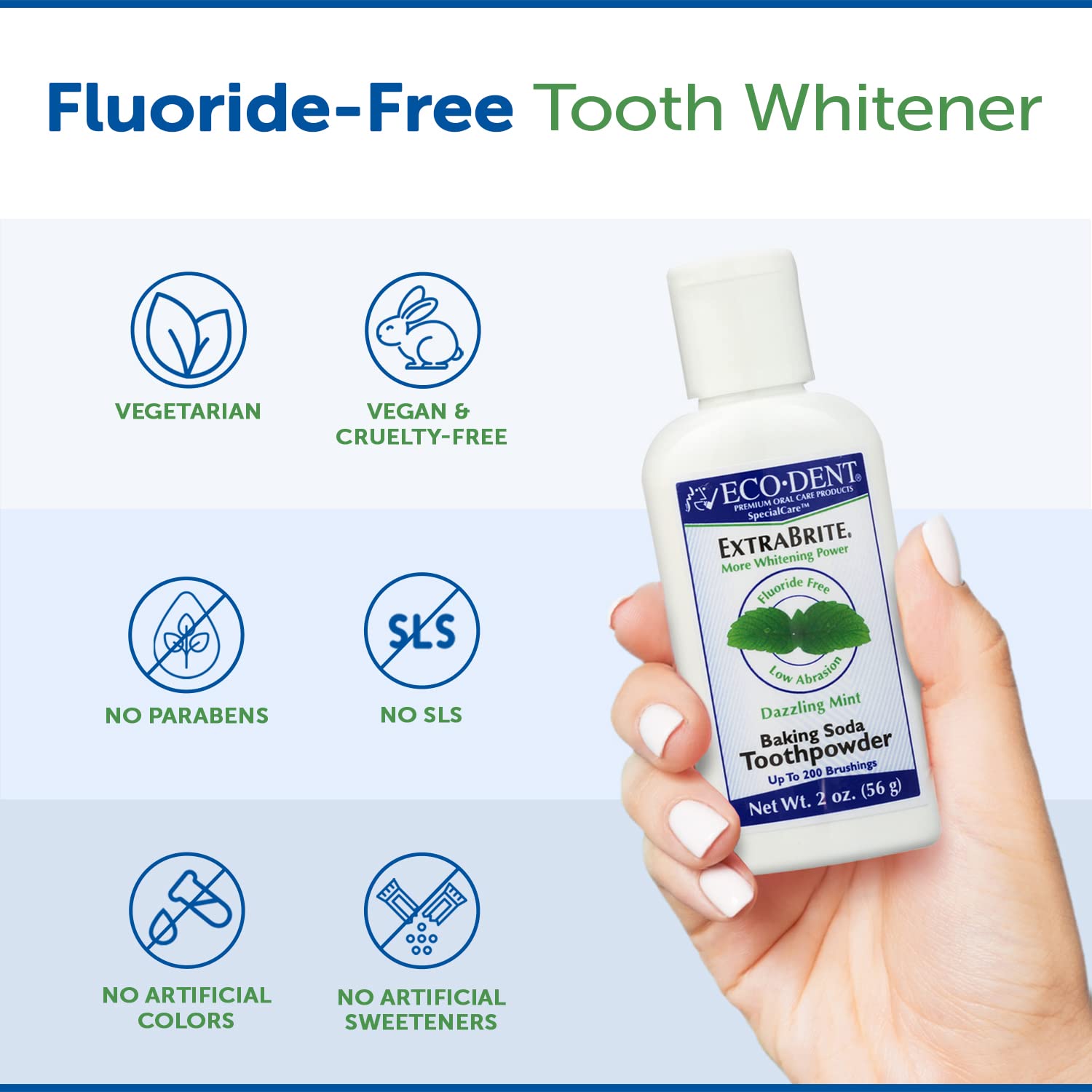 Foto 8 pulgar | Polvo De Dientes Eco-dent Extrabrite Con Bicarbonato De Sodio Y Menta  60 Ml  Paquete De 3 - Venta Internacional.