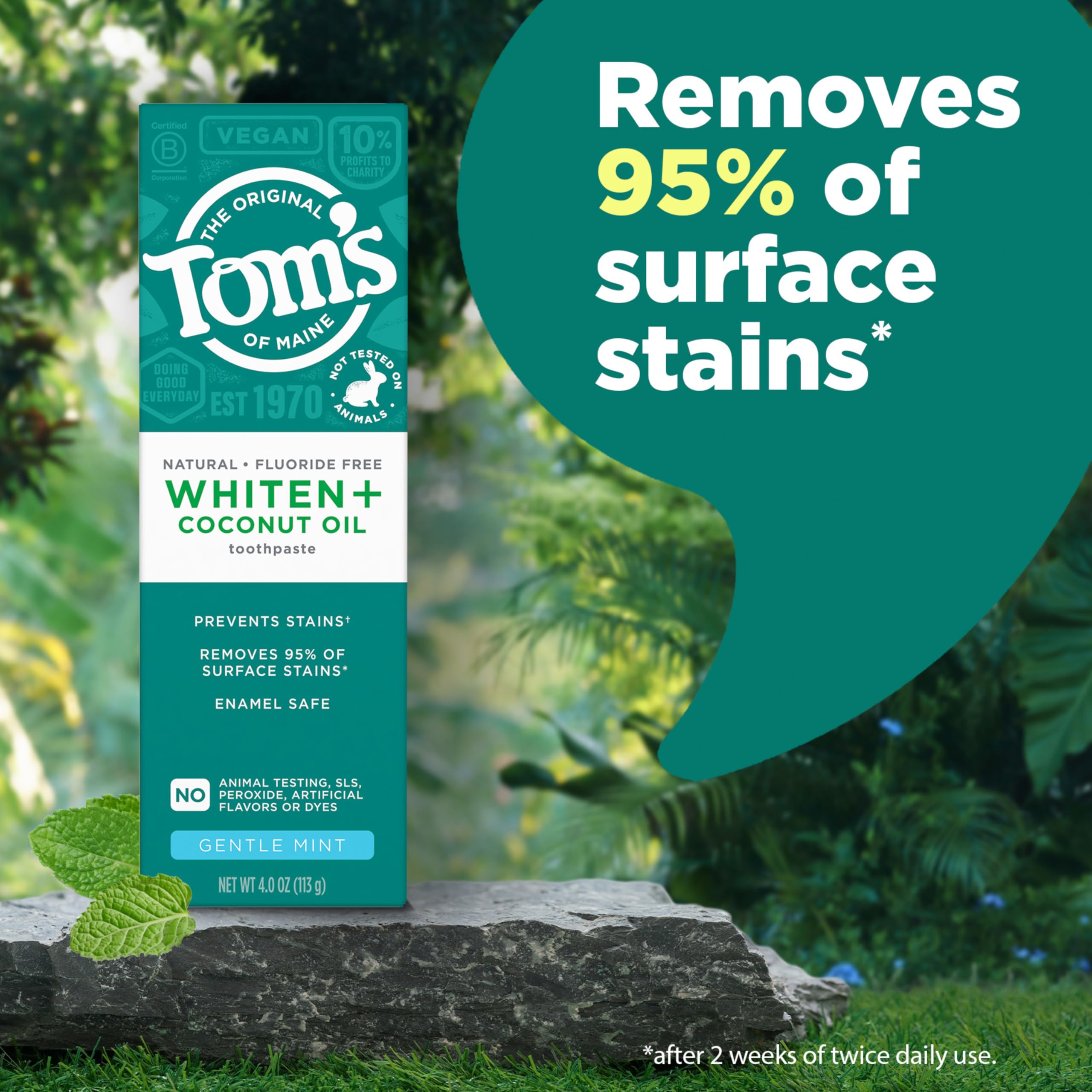 Foto 4 pulgar | Pasta De Dientes Tom's Of Maine Whiten Plus Coconut Oil 120 Ml - Venta Internacional.