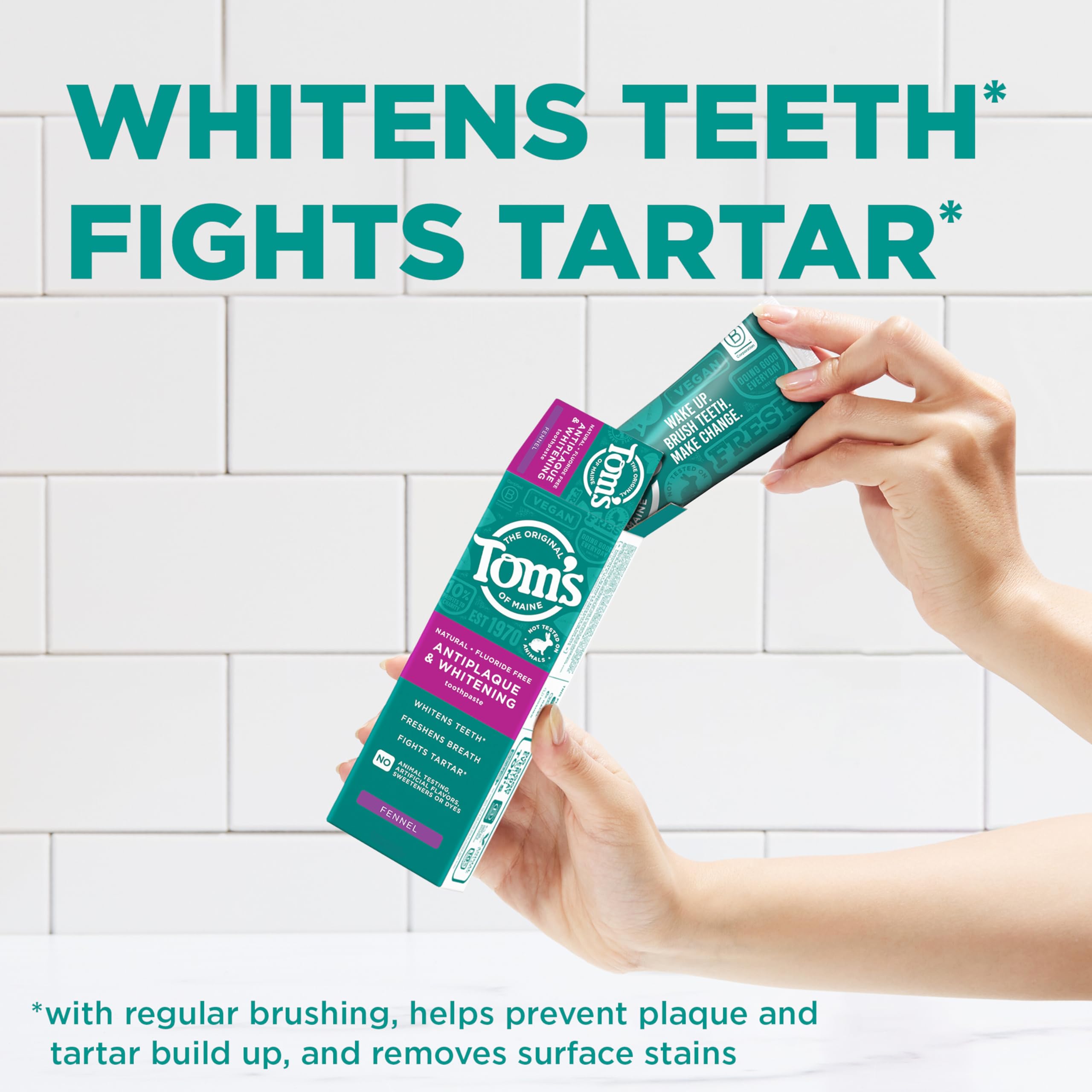 Foto 3 pulgar | Pasta De Dientes Tom's Of Maine  Antiplaca  Blanqueadora  Hinojo  135 Ml X 3 - Venta Internacional.