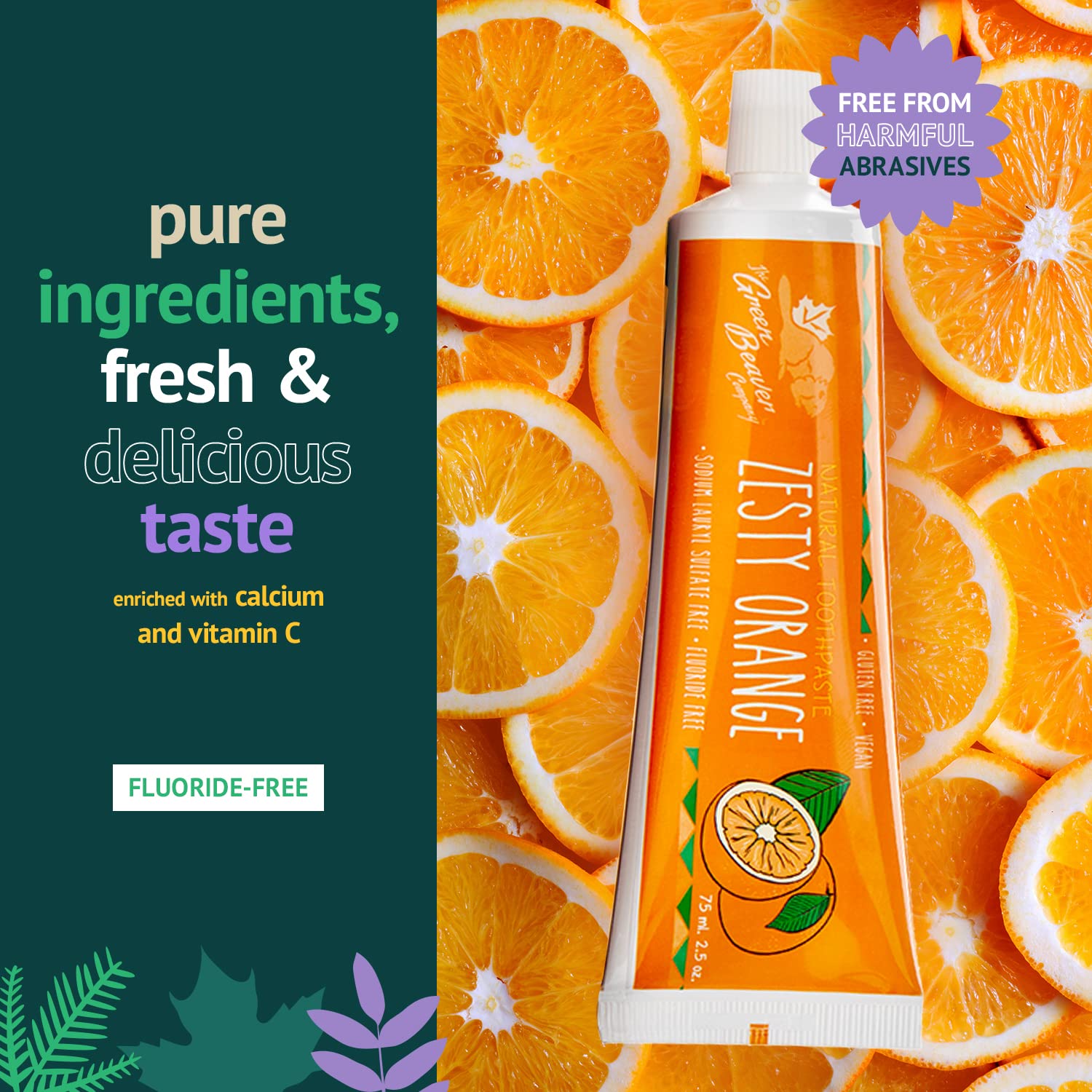 Foto 5 pulgar | Pasta De Dientes Green Beaver Zesty Orange 75ml - Venta Internacional.