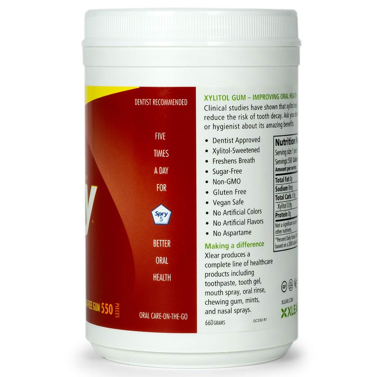 Foto 2 | Chicle Spry Fresh Natural Xilitol Dental Defense Canela - Venta Internacional.