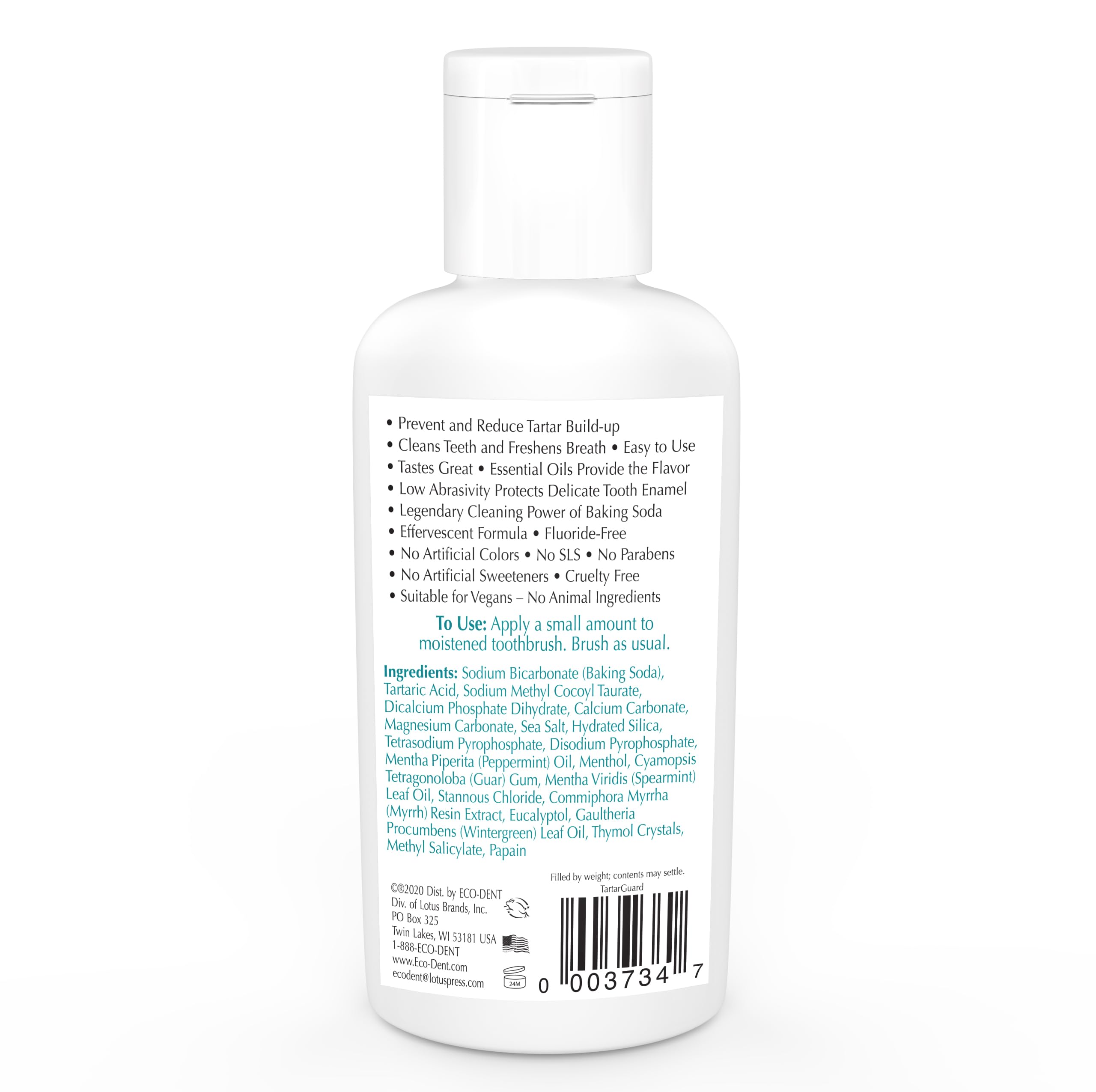 Foto 3 pulgar | Polvo De Dientes Eco-dent Tartarguard  Bicarbonato De Sodio  Menta Fresca  60 Ml - Venta Internacional.