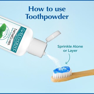Foto 3 | Polvo De Dientes Eco-dent Tartarguard Bicarbonato De Sodio Menta Fresca 60 Ml - Venta Internacional.