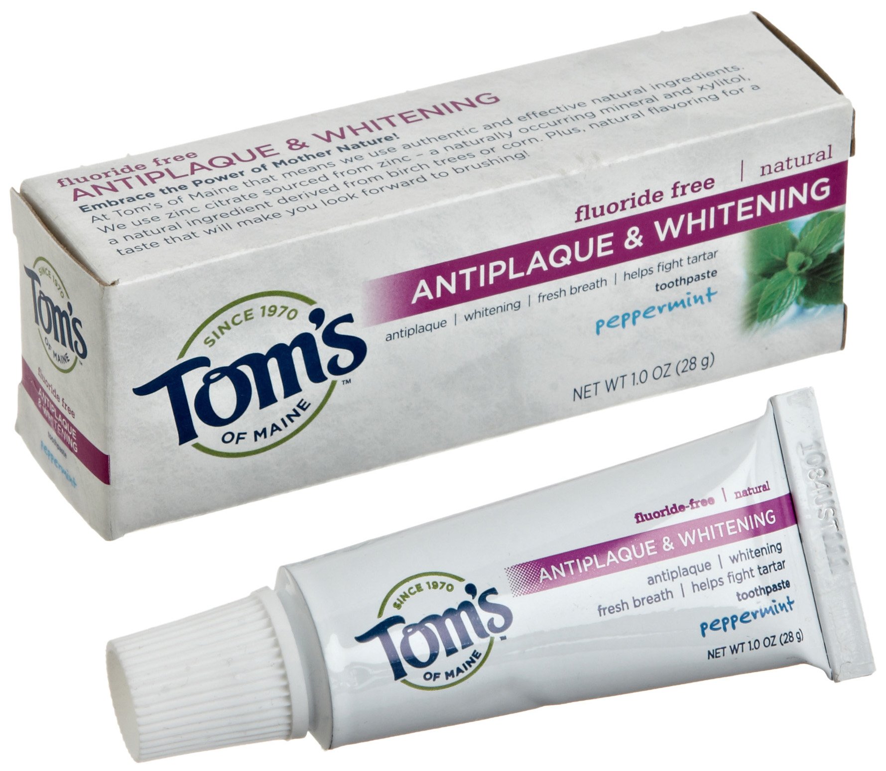 Foto 2 pulgar | Pasta De Dientes Tom's Of Maine Antiplaca Y Blanqueadora  30 Ml  Menta - Venta Internacional.