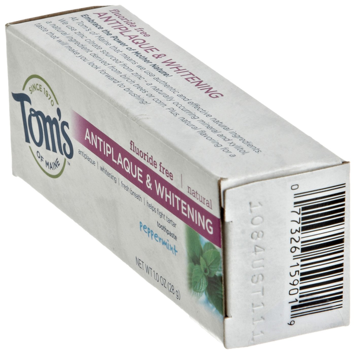 Foto 3 pulgar | Pasta De Dientes Tom's Of Maine Antiplaca Y Blanqueadora  30 Ml  Menta - Venta Internacional.
