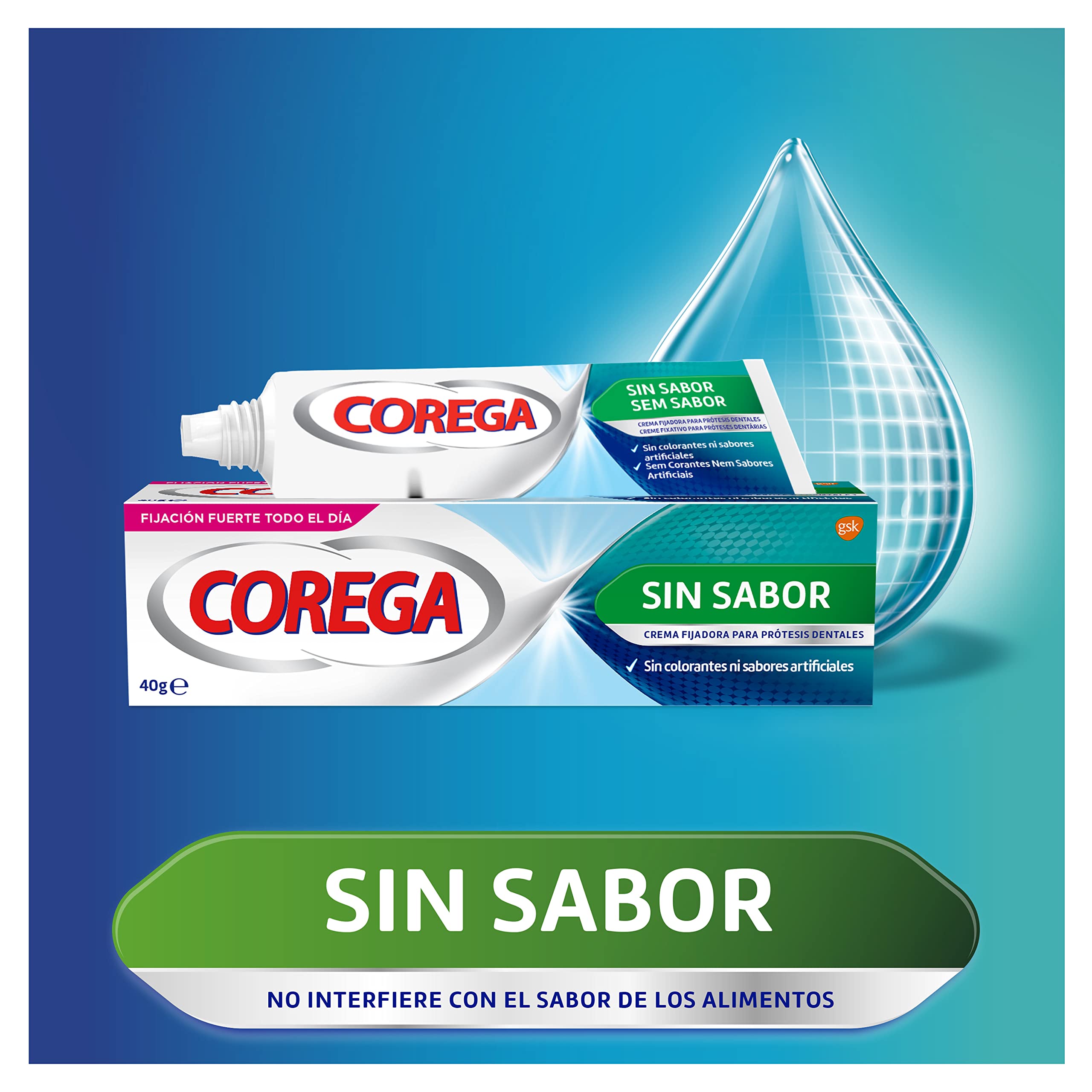 Foto 3 pulgar | Crema Reparadora Para Dentaduras Postizas Corega Strong Fixing Sin Sabor 40 G - Venta Internacional.