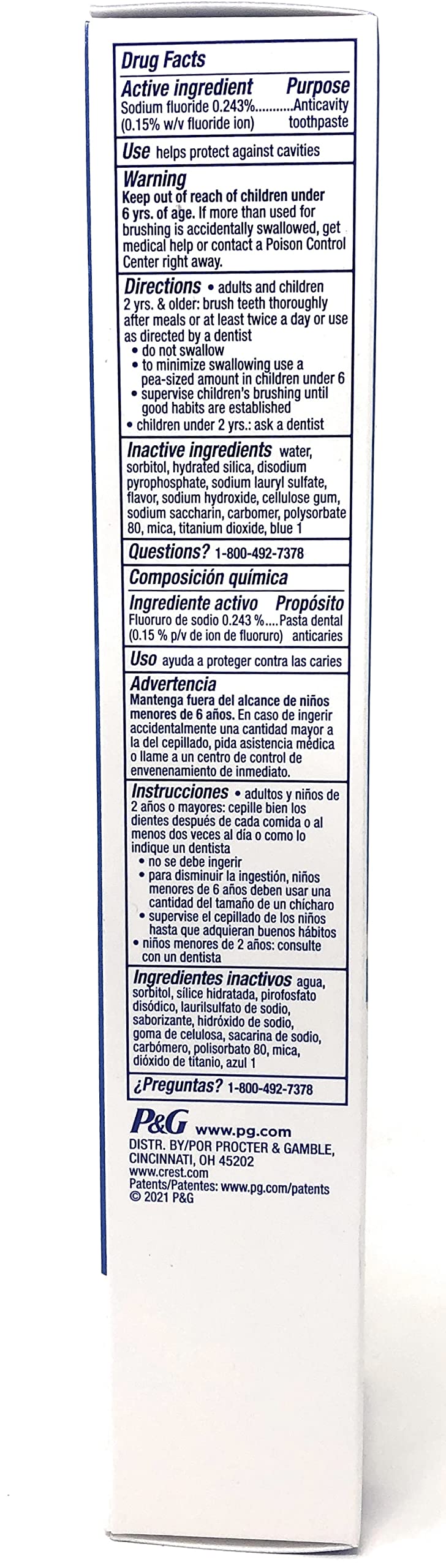Foto 4 pulgar | Pasta De Dientes Crest Premium Plus Advanced Whitening 150 Ml X2 - Venta Internacional.