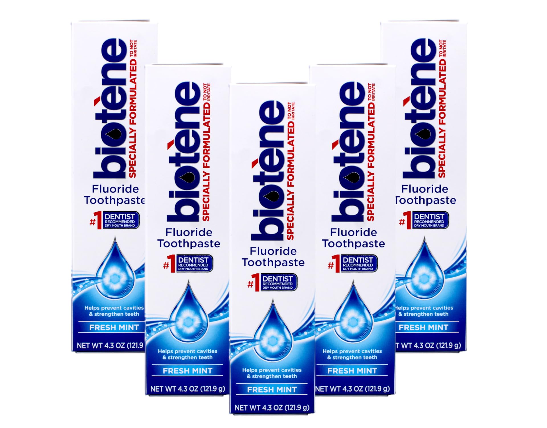 Pasta De Dientes Biotene Fresh Mint Con Flúor 125 Ml (paquete De 5) - Venta Internacional.