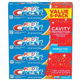 Foto 1 | Pasta De Dientes Crest Kid's Sparkle Fun 135 Ml Paquete De 5 - Venta Internacional.