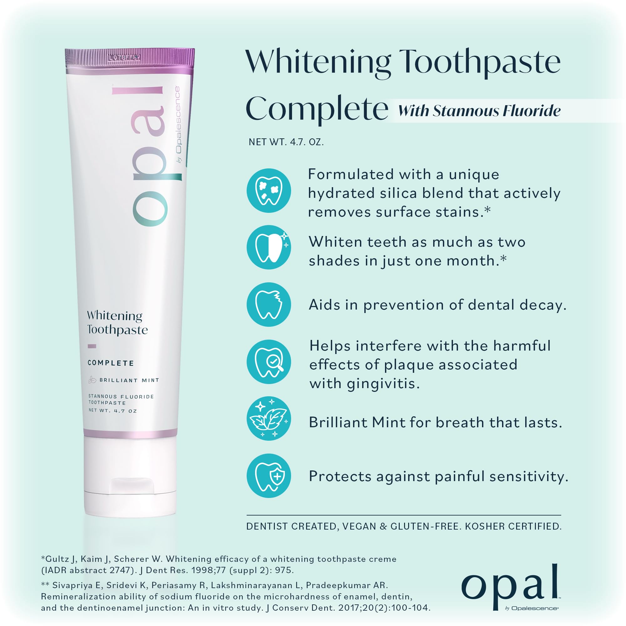 Foto 2 | Pasta De Dientes Opalescence Complete Stannous Fluoruro 135ml - Venta Internacional.