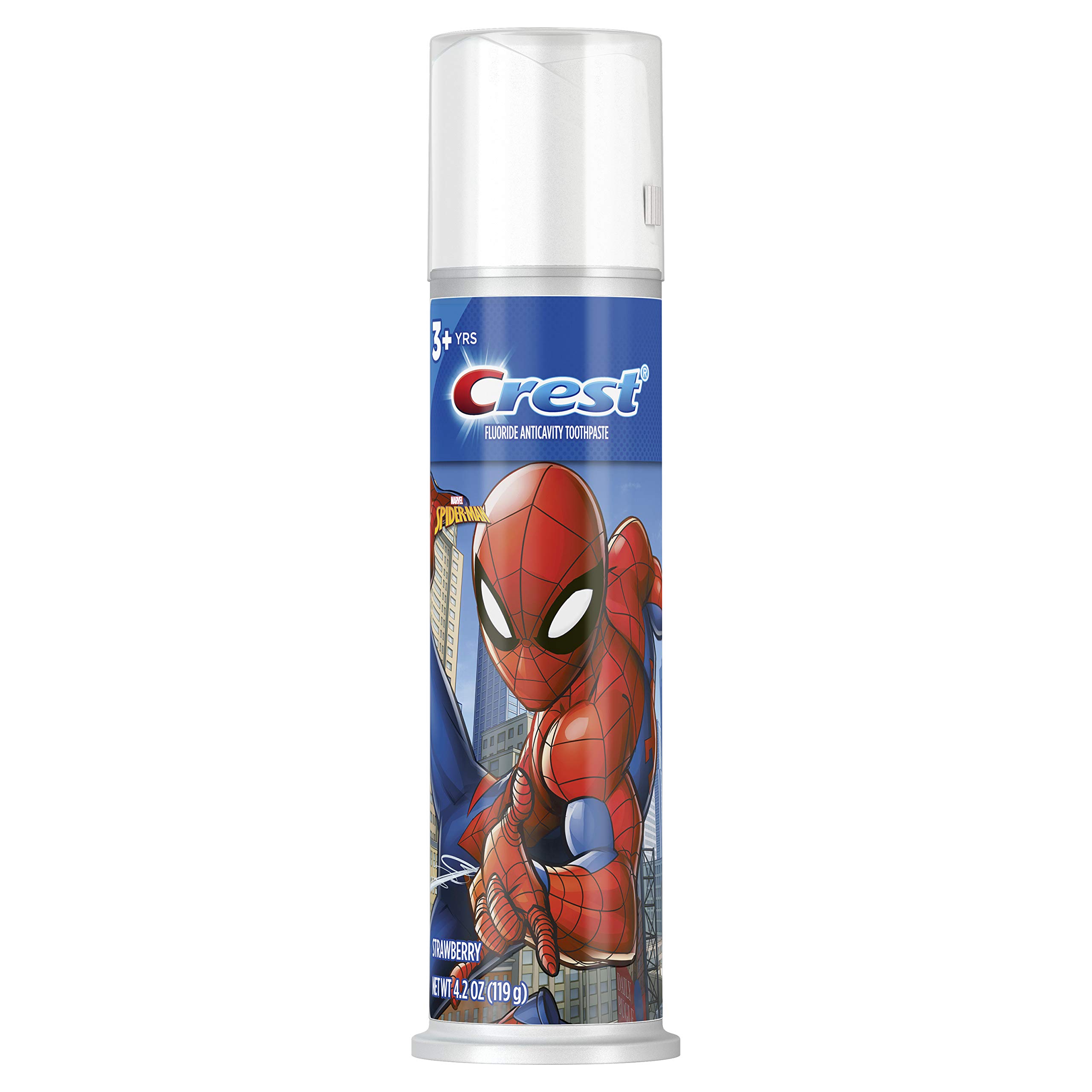 Pasta De Dientes Crest Kid's Con Marvel's Spiderman Strawberry 130ml - Venta Internacional.
