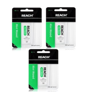 Foto 1 | Hilo Dental Reach Mint Waxed 200 M Paquete De 3 - Venta Internacional.