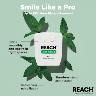 Foto 2 | Hilo Dental Reach Mint Waxed 200 M Paquete De 3 - Venta Internacional.