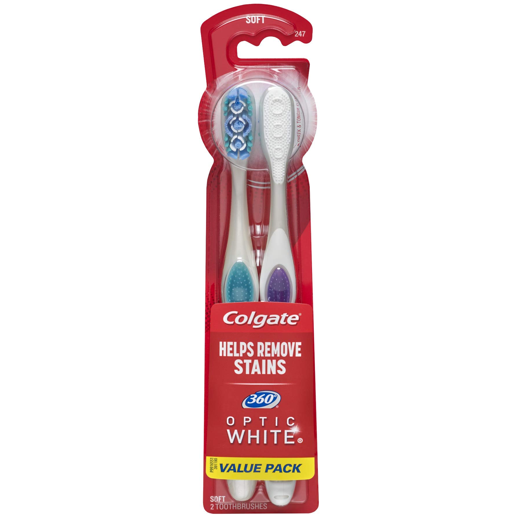 Foto 2 pulgar | Cepillo De Dientes Colgate 360° Optic Ning Soft White, 2 Unidades - Venta Internacional.