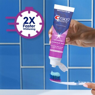 Foto 5 | Pasta De Dientes Crest 3d White Advanced Luminous Mint 110 Ml X4 - Venta Internacional.