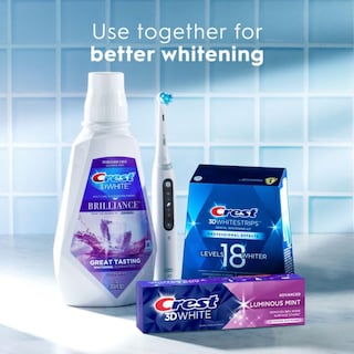Foto 7 | Pasta De Dientes Crest 3d White Advanced Luminous Mint 110 Ml X4 - Venta Internacional.