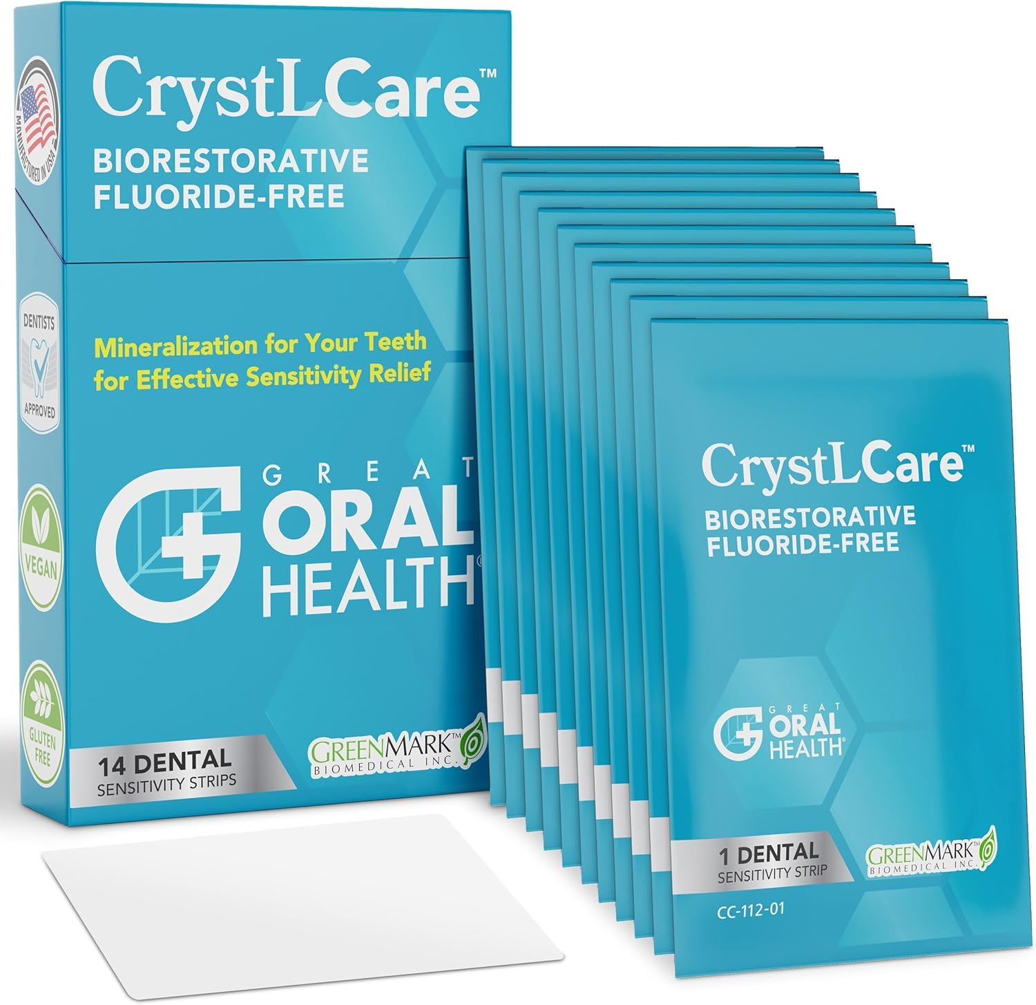 Foto 2 pulgar | Tratamiento De Sensibilidad Dental Crystlcare Sensitive Teeth Strips - Venta Internacional.