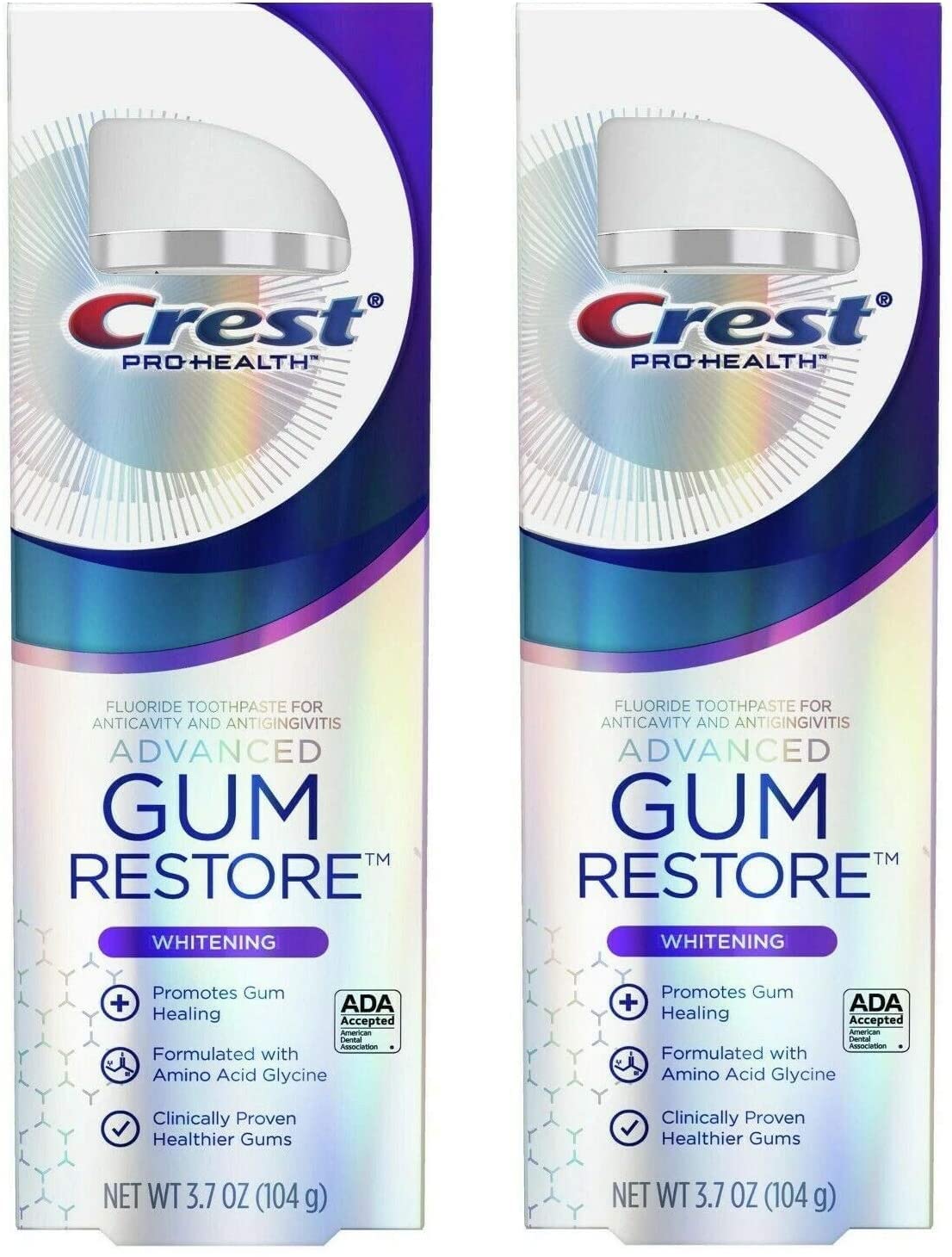 Foto 2 pulgar | Pasta De Dientes Crest Pro Health Gum Restore Whitening 110 G X2 - Venta Internacional.
