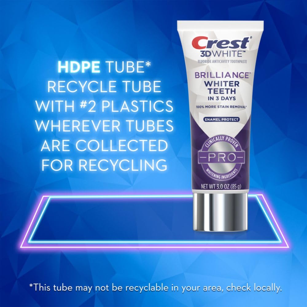 Foto 3 | Pasta De Dientes Crest 3d White Brilliance Pro Enamel, 90 Ml, Paquete De 3 - Venta Internacional.