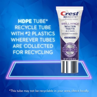 Foto 3 | Pasta De Dientes Crest 3d White Brilliance Pro Enamel, 90 Ml, Paquete De 3 - Venta Internacional.