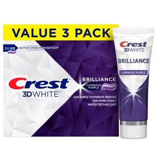 Foto 1 | Pasta De Dientes Crest 3d White Brilliance Luminous Purple 135 Ml X3 - Venta Internacional.