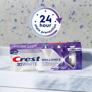 Foto 6 | Pasta De Dientes Crest 3d White Brilliance Luminous Purple 135 Ml X3 - Venta Internacional.