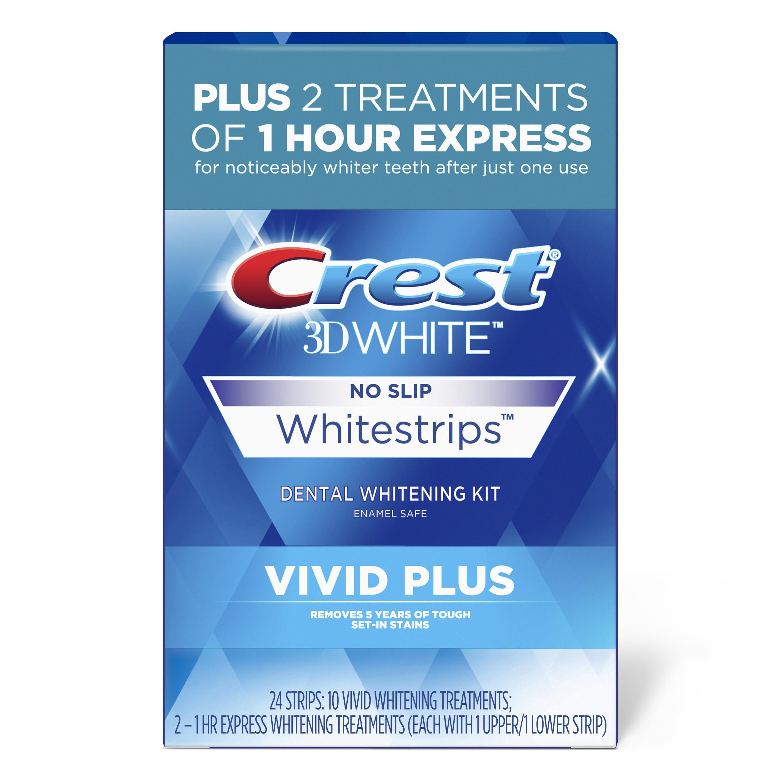 Foto 1 | Kit De Tiras Blanqueadoras De Dientes Crest 3d Whitestrips Vivid Plus - Venta Internacional.