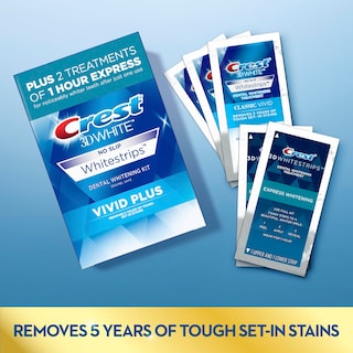 Foto 6 | Kit De Tiras Blanqueadoras De Dientes Crest 3d Whitestrips Vivid Plus - Venta Internacional.