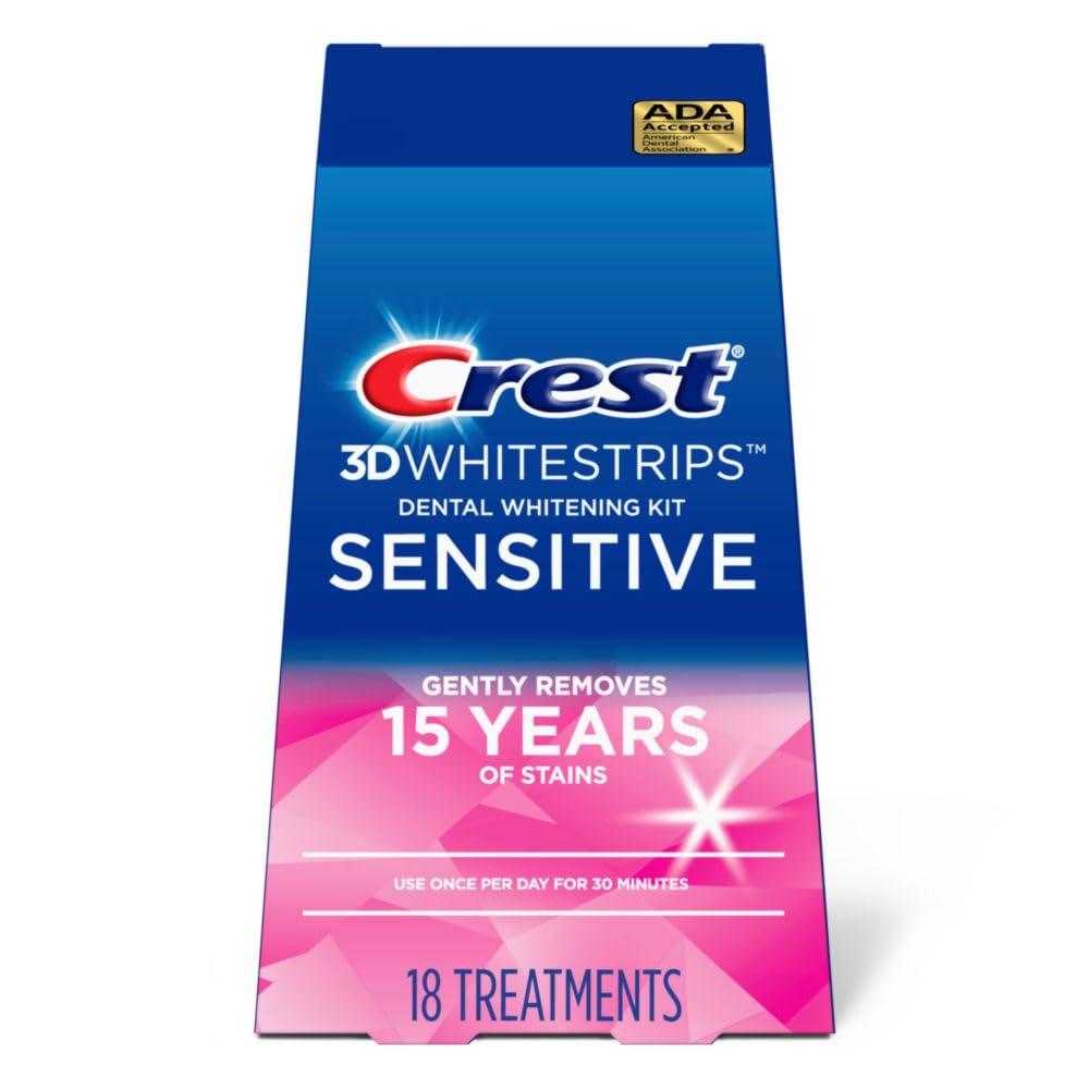 Foto 1 | Kit De Blanqueamiento Dental Crest 3d Whitestrips Sensitive 18 Tratamientos - Venta Internacional.