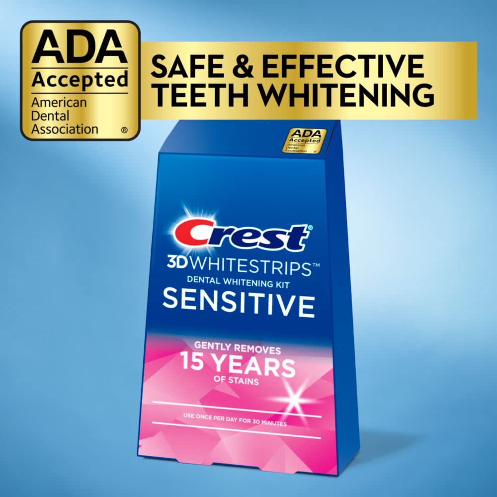 Foto 7 | Kit De Blanqueamiento Dental Crest 3d Whitestrips Sensitive 18 Tratamientos - Venta Internacional.