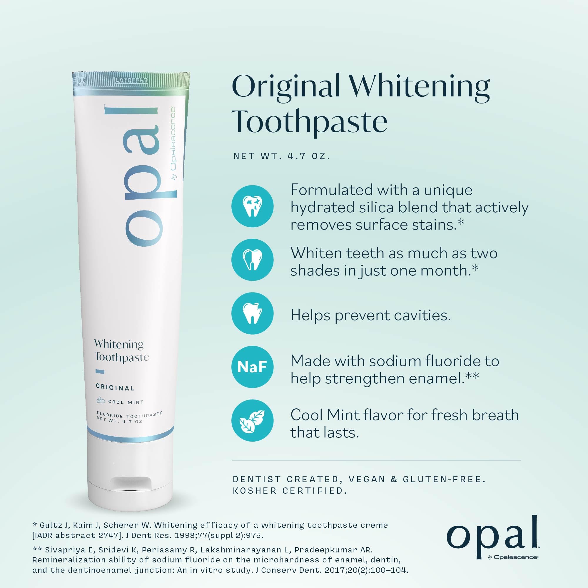 Foto 3 | Pasta De Dientes Opalescence Opal Para Blanquear Los Dientes, 4.7 Oz, Paquete De 12 - Venta Internacional.