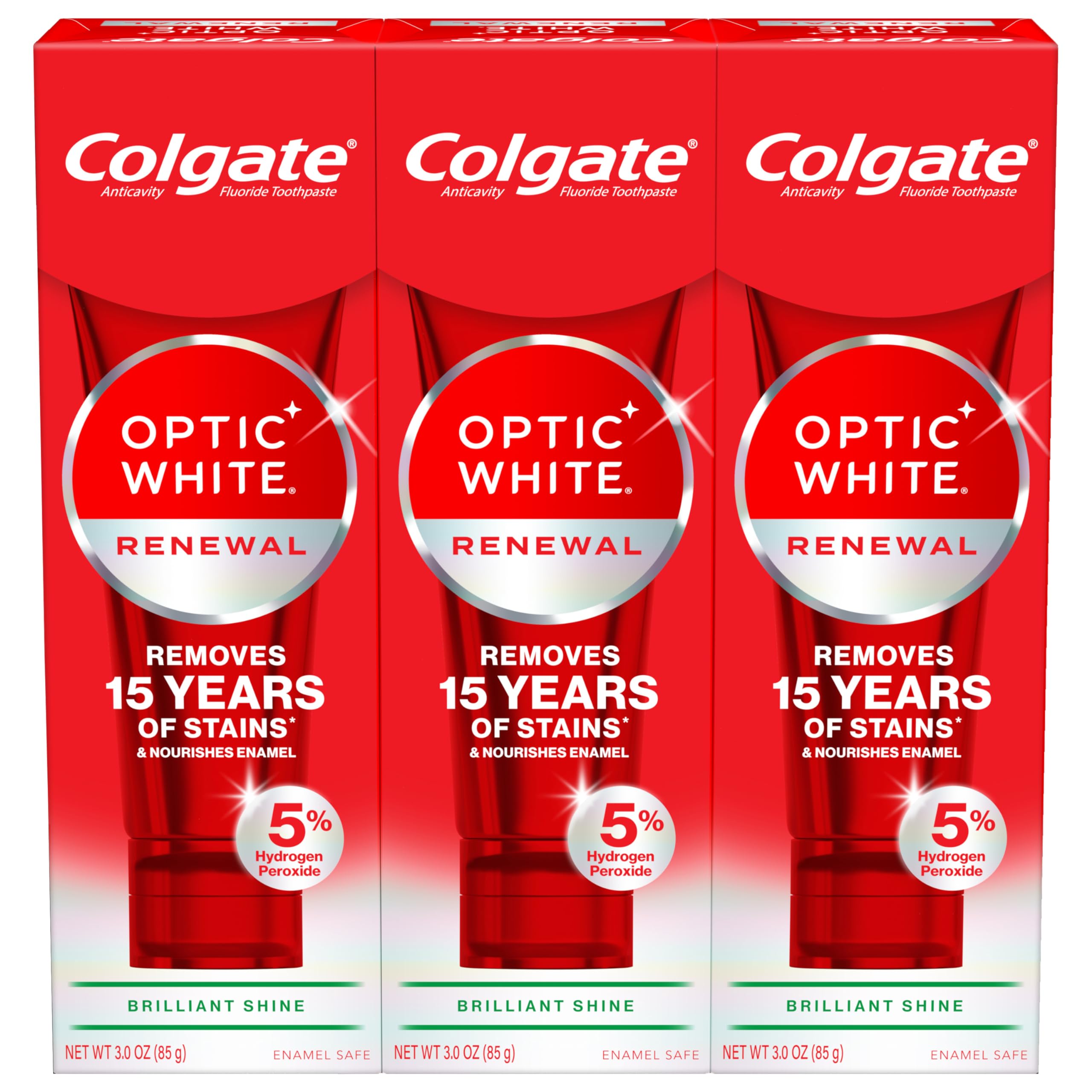Foto 2 pulgar | Pasta De Dientes Colgate Optic White Renewal Whitening, 90 Ml, Paquete De 3 - Venta Internacional.