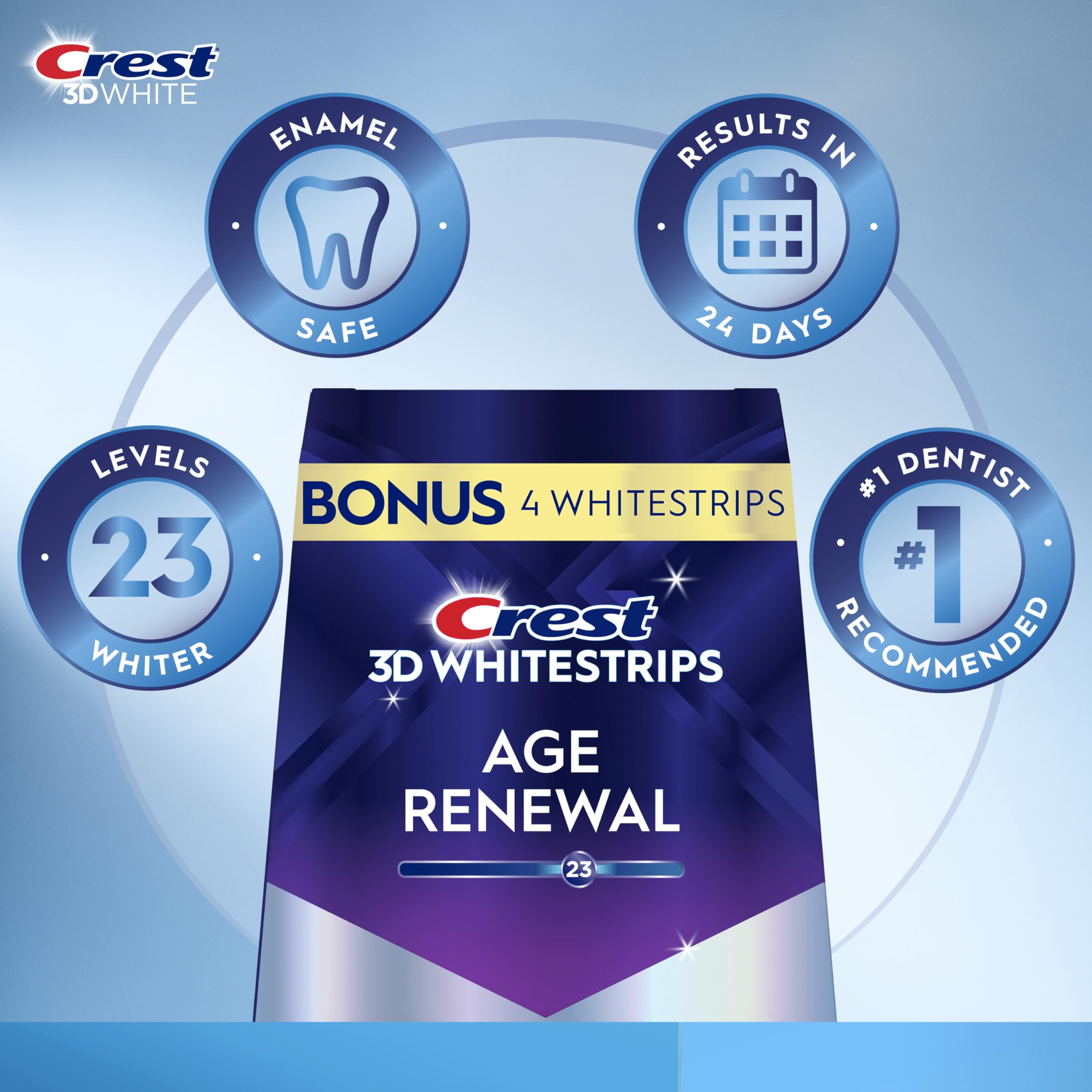 Foto 4 pulgar | Kit De Blanqueamiento Dental Crest 3d Whitestrips Age Renewal 24 Tratamientos - Venta Internacional.