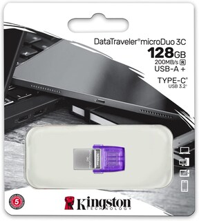Foto 3 | Memoria Usb-c/usb-a Kingston Dtmicroduo 128gb Usb 3.2 200mb