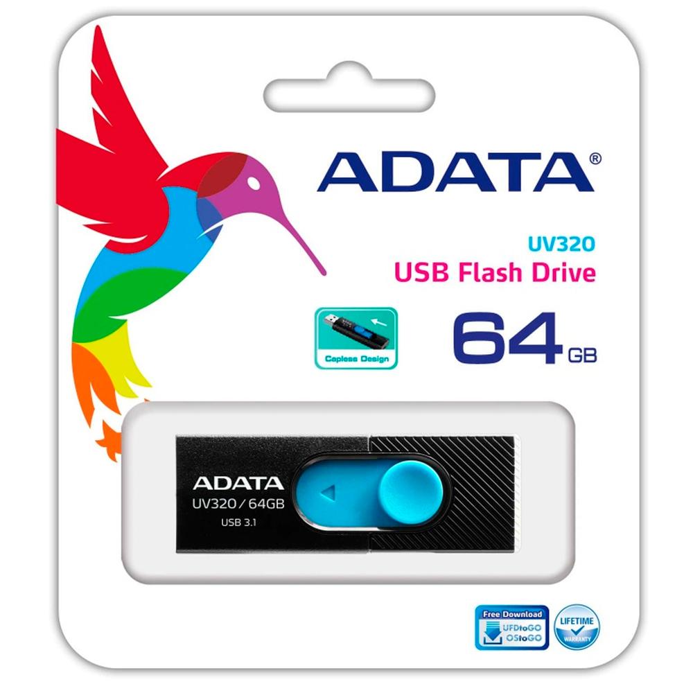 Foto 7 pulgar | Memoria Flash Adata 64GB USB 3.1 UV320 Deslizable