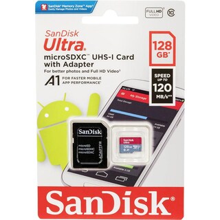Foto 4 | Tarjeta Memoria Micro SD Sandisk Ultra A1 128 GB Full HD