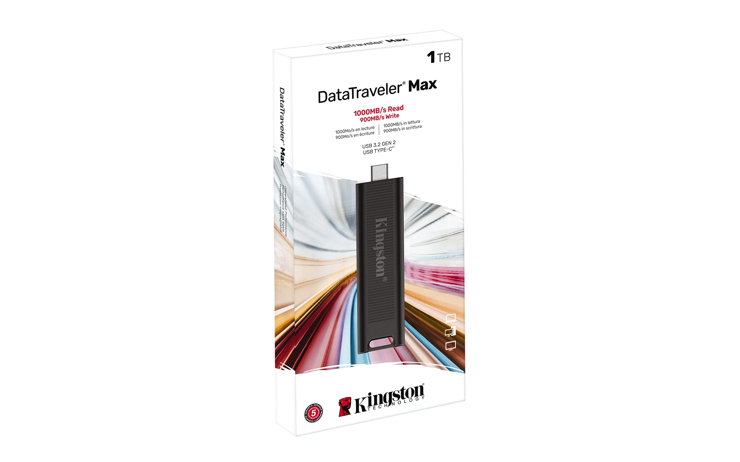 Foto 5 pulgar | Unidad Flash Kingston Datatraveler Max De 1 Tb Usb-c Usb 3.2 - Venta Internacional.