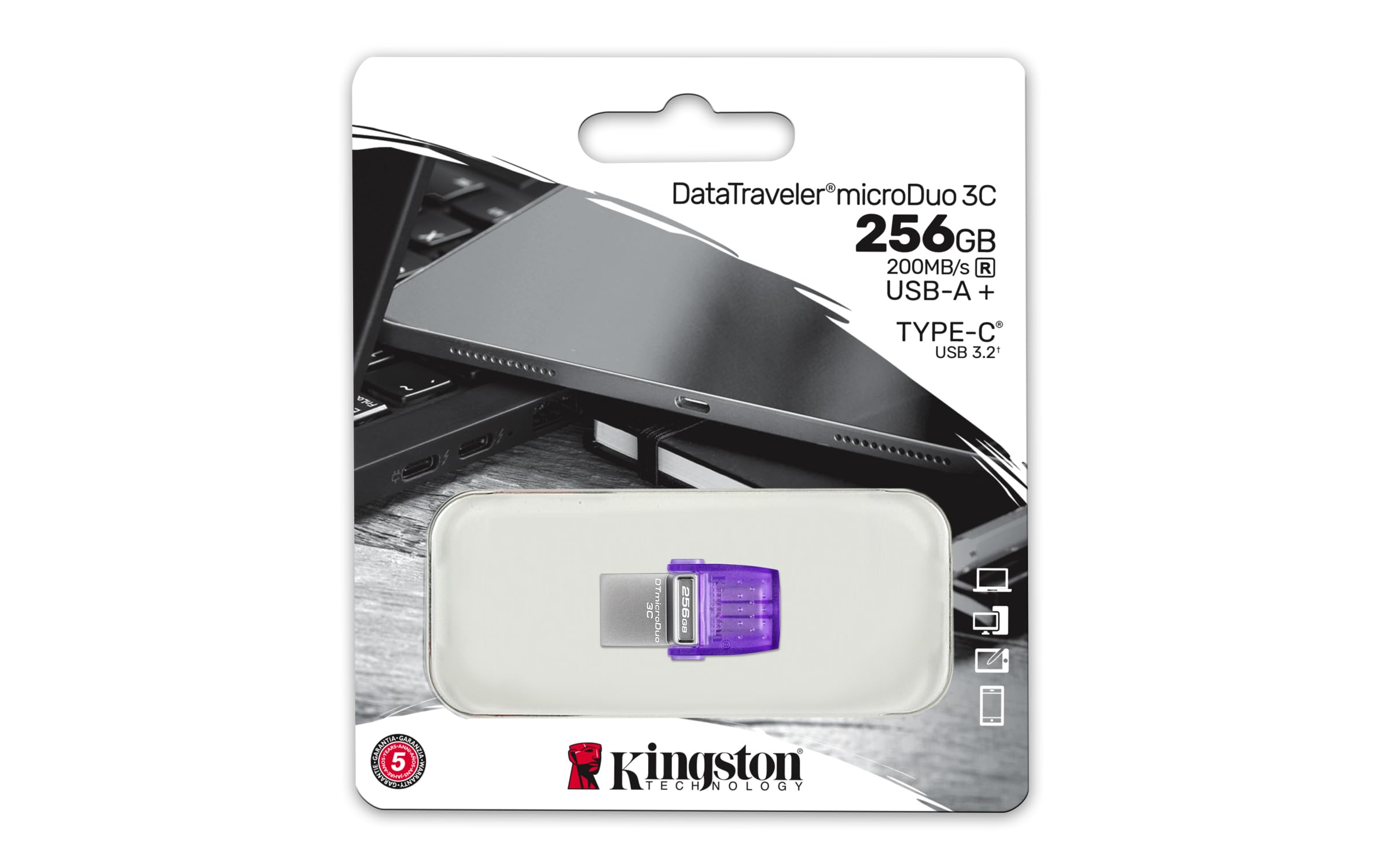 Foto 6 pulgar | Unidad Flash Kingston Datatraveler Microduo 3c 256 Gb Usb-c Y Usb-a - Venta Internacional.