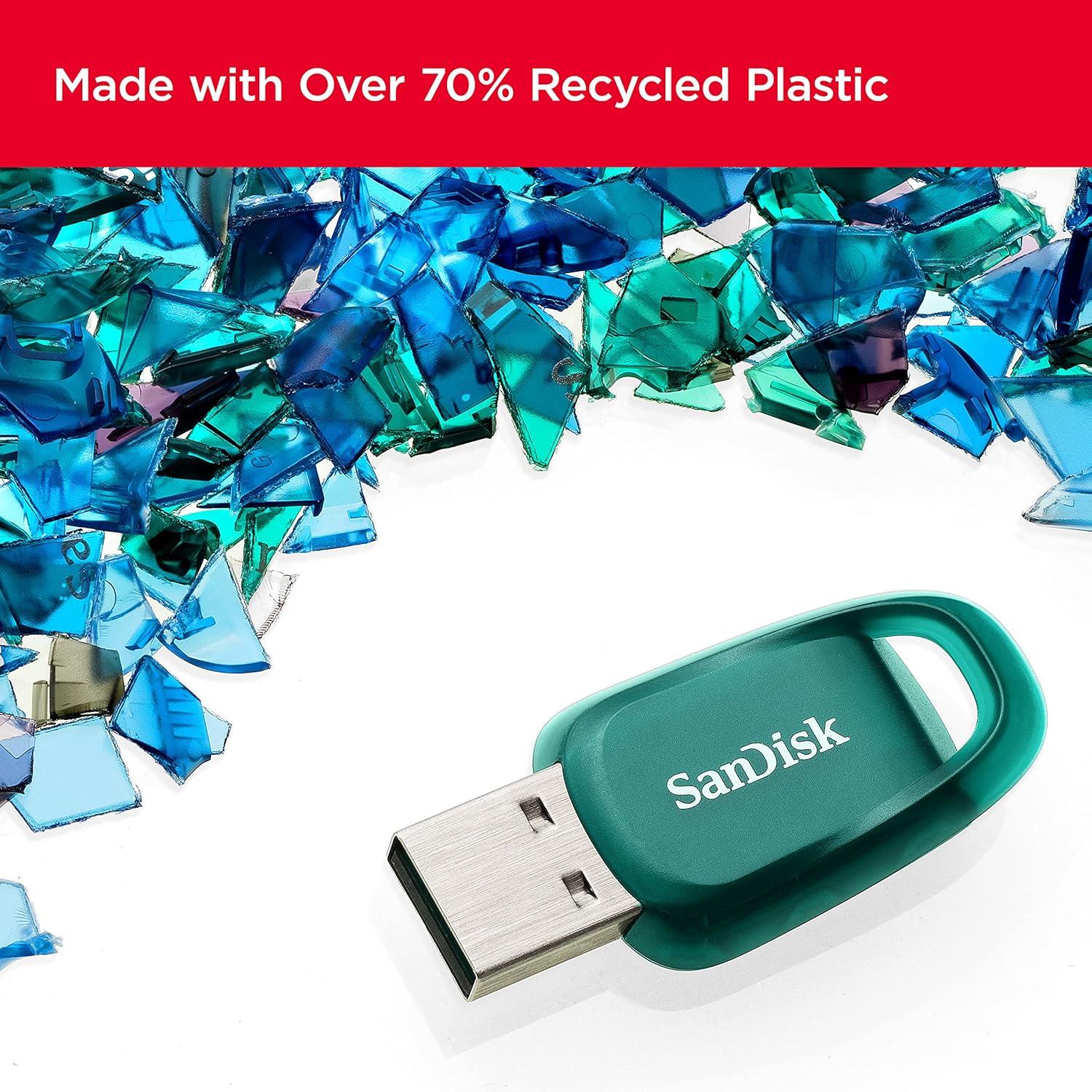 Foto 3 pulgar | Unidad Flash Sandisk Ultra Eco Usb 3.2 Gen 1 64gb Azul/verde - Venta Internacional.