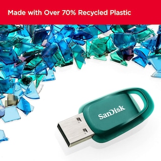 Foto 2 | Unidad Flash Sandisk Ultra Eco Usb 3.2 Gen 1 64gb Azul/verde - Venta Internacional.