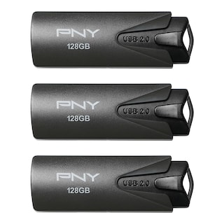 Foto 1 | Unidad Flash Usb Pny Attaché 128 Gb Usb 2.0, Paquete De 3 - Venta Internacional.