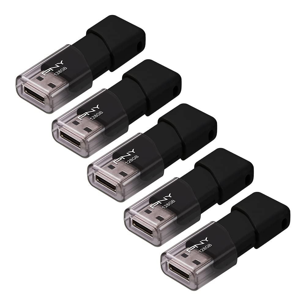 Foto 2 | Unidad Flash Usb Pny Attaché 3 128 Gb Usb 2.0 Negra (x5) - Venta Internacional.