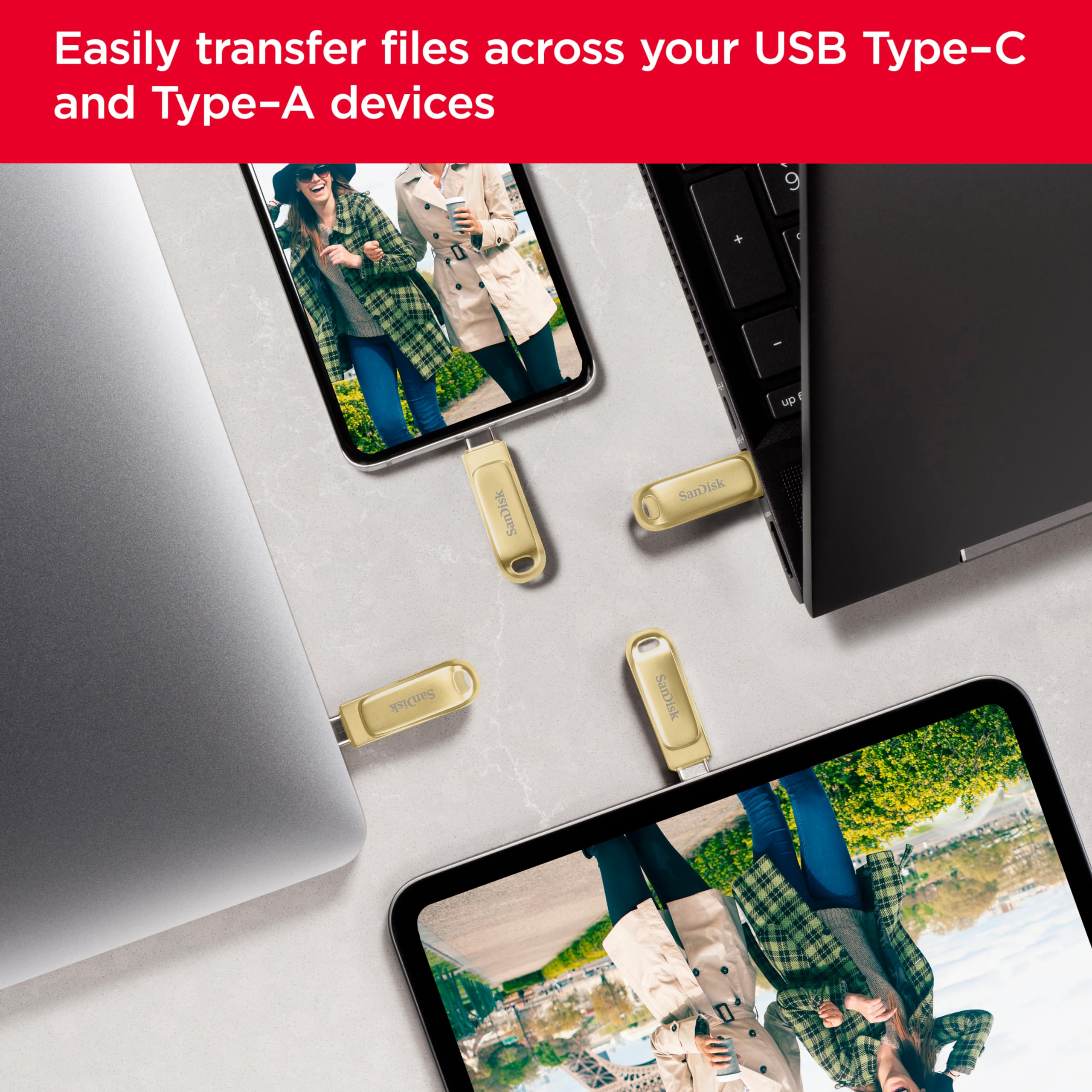 Foto 4 pulgar | Unidad Flash Usb Sandisk Ultra Dual Drive Luxe 256 Gb - Venta Internacional.