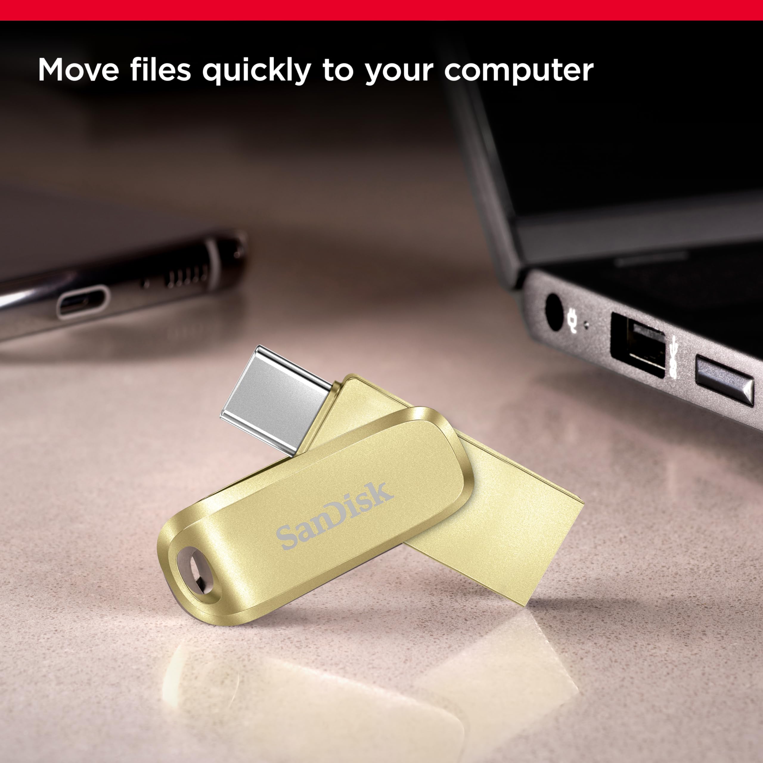 Foto 5 pulgar | Unidad Flash Usb Sandisk Ultra Dual Drive Luxe 256 Gb - Venta Internacional.